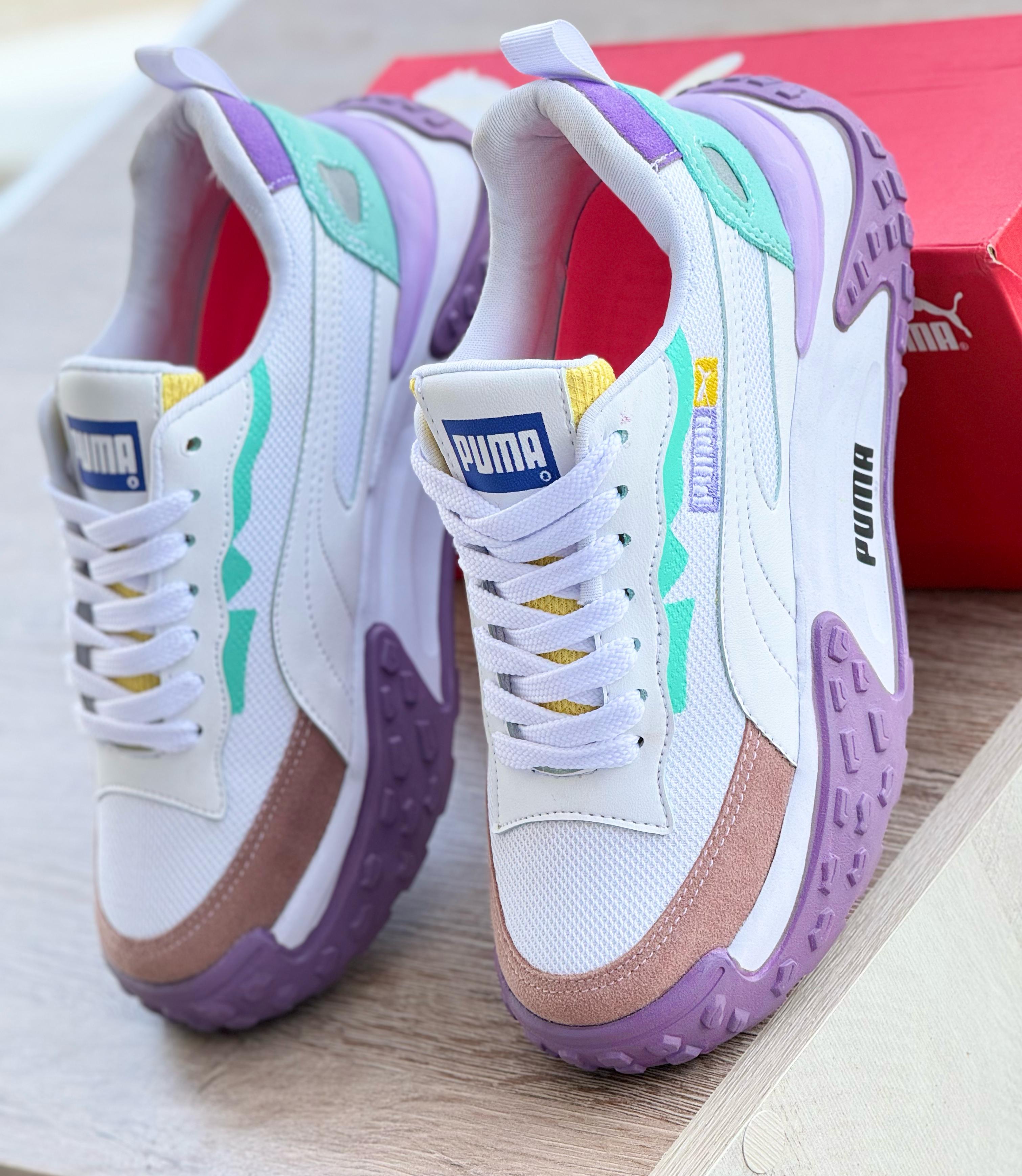 PUMA BLANCO X MORADO