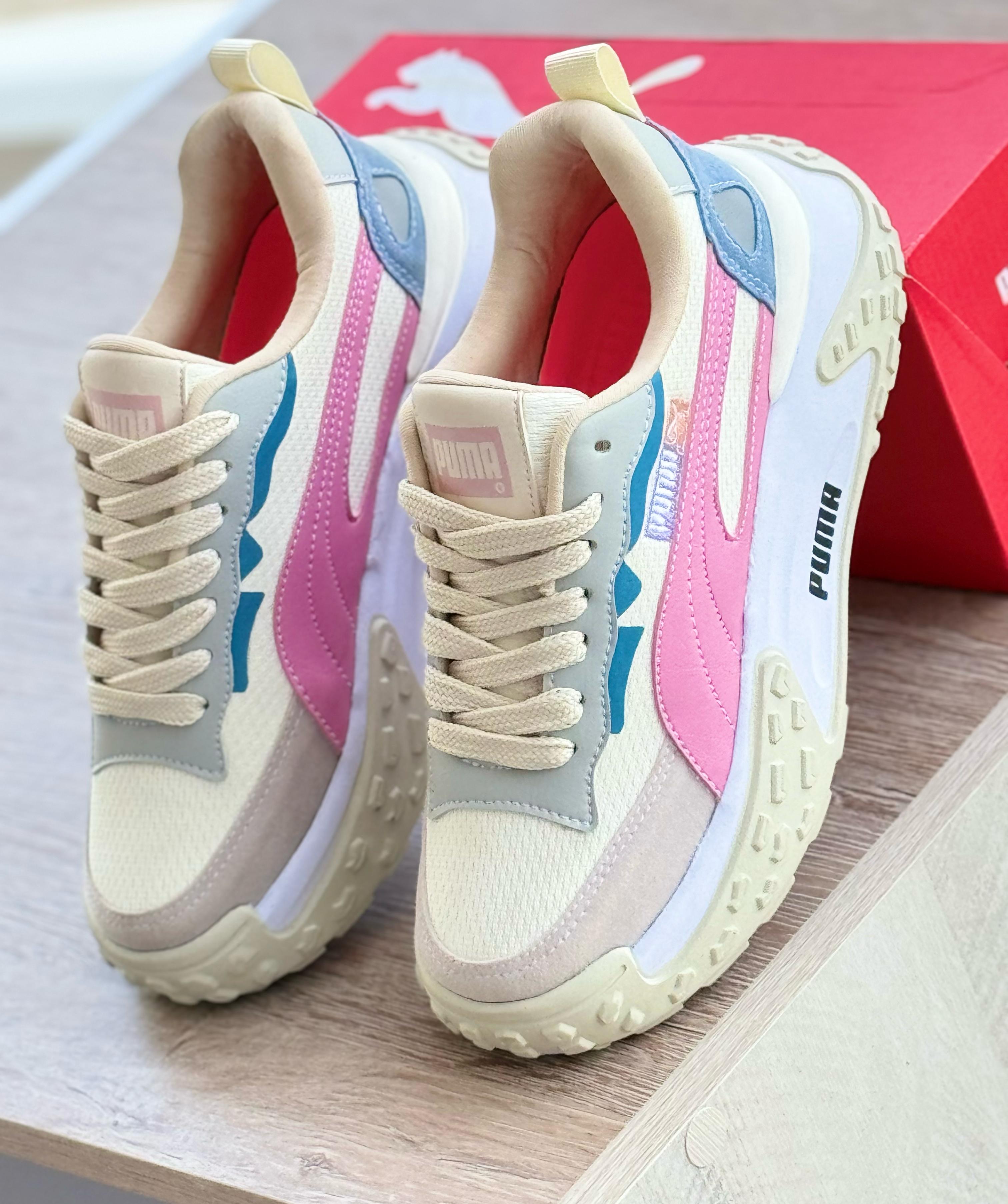PUMA BEIGE X BLANCO